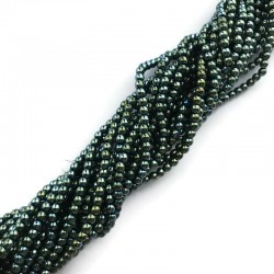 Hematyt kulka 3mm zielony sznurek