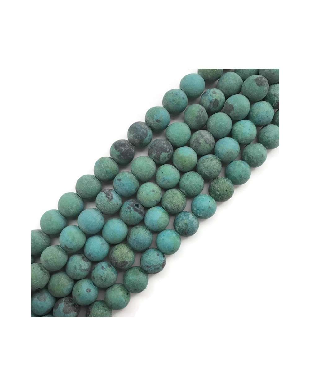 Chryzokola kulka matowa 10mm sznurek