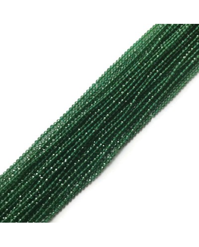Szmaragd kulka 2mm sznurek