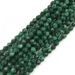 Jaspis bryłka 8mm sznurek zielony mix