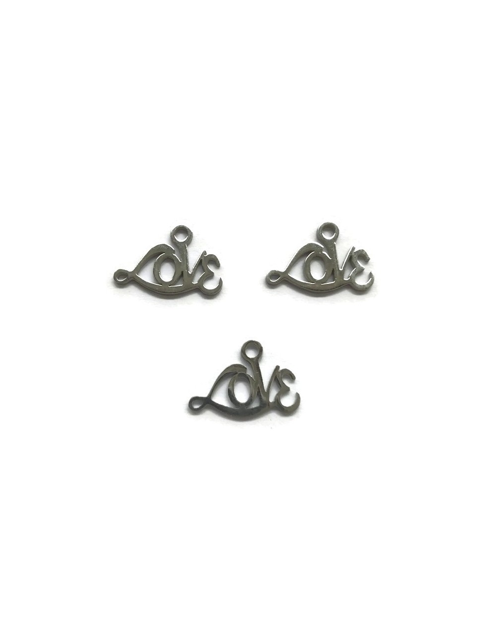 Zawieszka Napis love 14x9mm stal nierdzewna