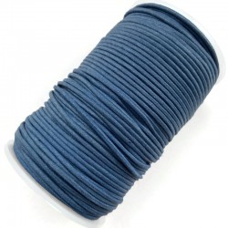 Indyjski Sznurek bawełniany woskowany 2mm - ciemny niebieski
