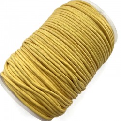 Indyjski Sznurek bawełniany woskowany 2mm - żółty