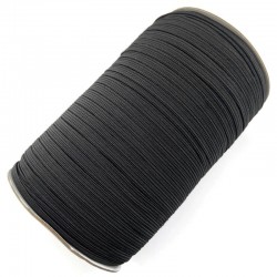 Gumka elastyczna płaska czarna 6mm - opakowanie 10 metrów