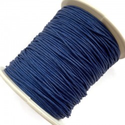 Sznurek bawełniany woskowany 1mm - ciemny niebieski