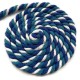 Sznurek sznur lina skręcana bawełna 6mm Niebieski mix