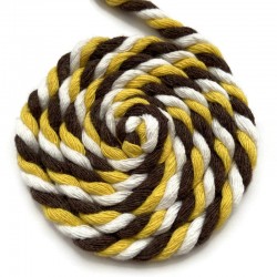 Sznurek sznur lina skręcana bawełna 6mm Żółty mix