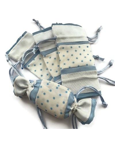 Woreczek sakiewka cukierek 15x7 cm Błękitny