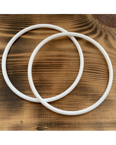 Biała plastikowa Obręcz do łapacza snów koło 12,9 cm