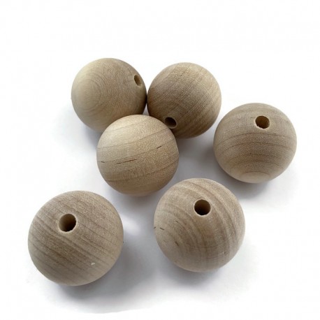 Koraliki drewniane surowe 25 mm