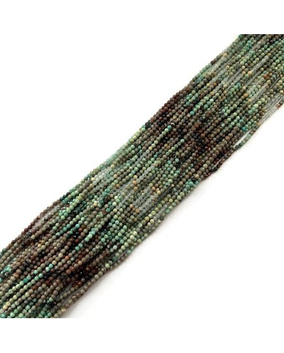 Chryzokola kulka fasetowana 3mm sznurek mix