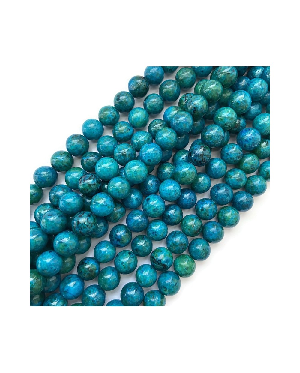 Chryzokola kulka 10mm sznurek